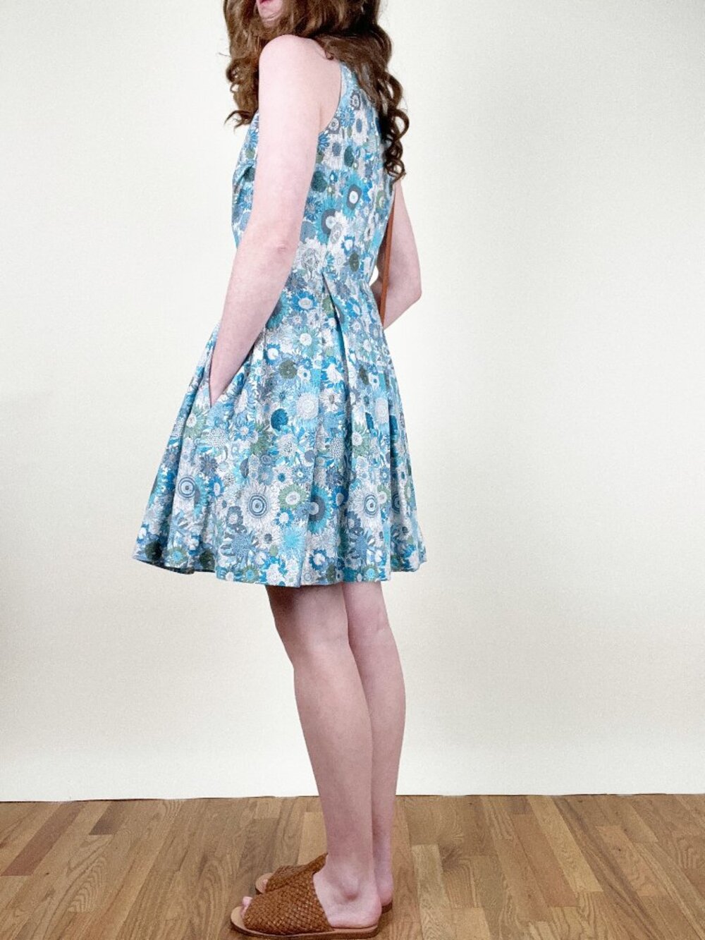 Vintage Liberty of London Fabrics Mini Sun Dress Fit & Flare Floral Sundress - 8 - Picture 3 of 9